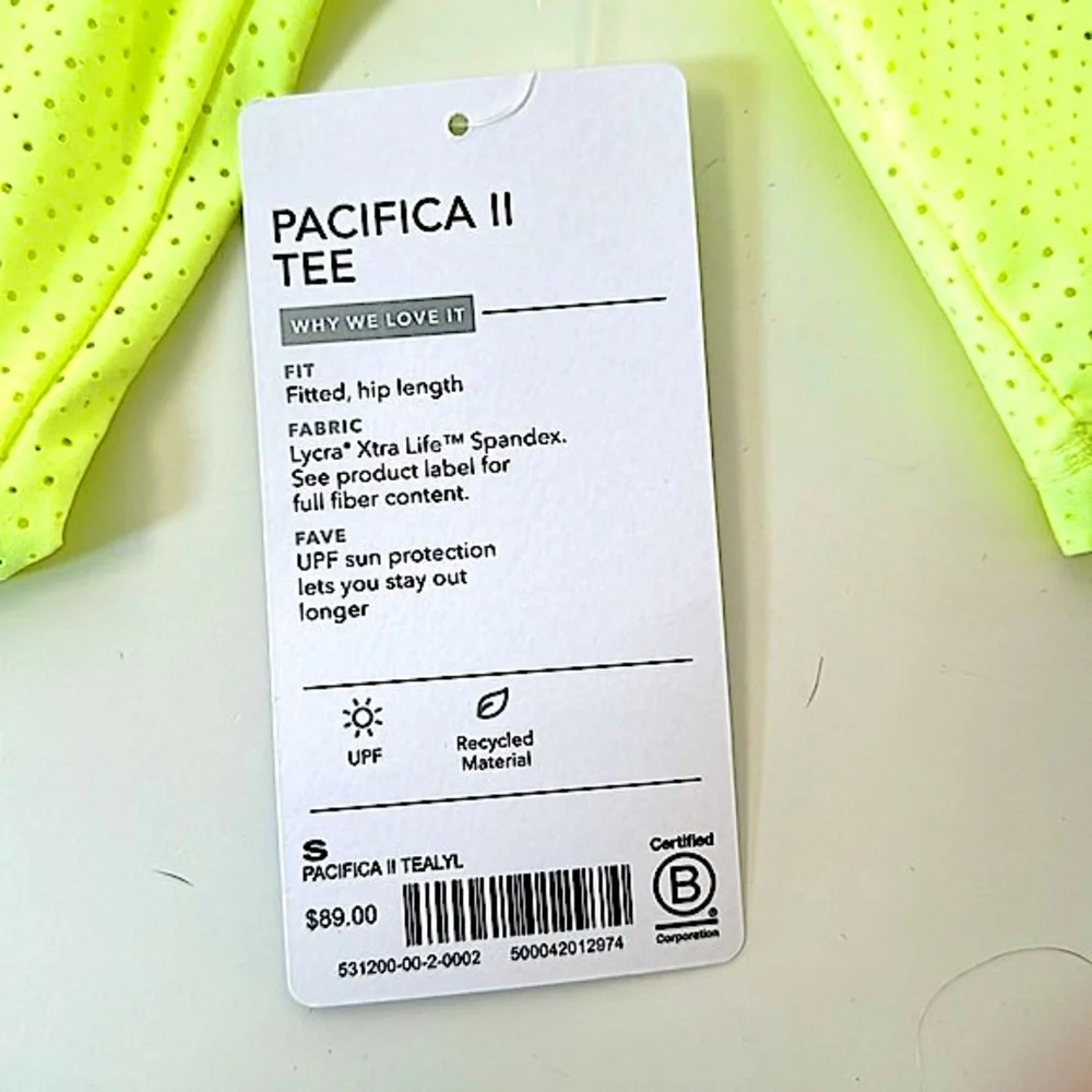NWT !! ATHLETA Pacifica II Tee Rashguard Top - Picture 6 of 6